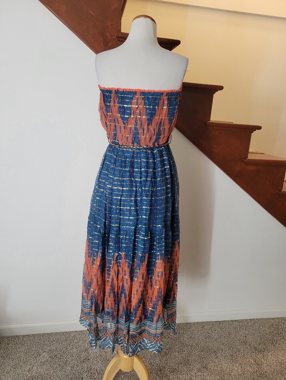 Anthropologie Verb Pallavi Singhee Nora Maxi Dress Size 10P New - Picture 4 of 6